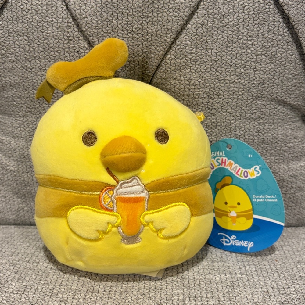 NWT! 5” Donald Duck with milkshake Squishmallow  squishmallows plush disney toys